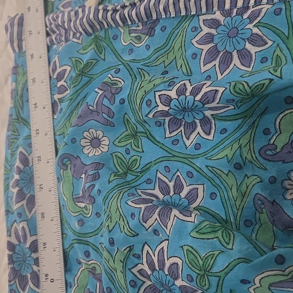 🪻Beautiful 100% Cotton Robe In Blue, Green, Purple, Floral And Elephant Pattern - Picture 14 of 14